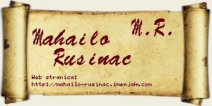 Mahailo Rusinac vizit kartica